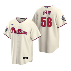 Men's Philadelphia Phillies Zach Eflin Cream 2022 World Series Replica Jersey