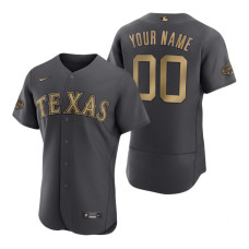 Men's Texas Rangers Custom Charcoal 2022 MLB All-Star Game Authentic Jersey