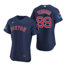 Alex Verdugo Boston Red Sox Navy 2022 Little League Classic Authentic Jersey