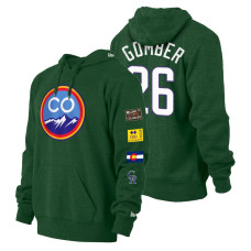 Colorado Rockies Austin Gomber Green 2022 City Connect Pullover Hoodie