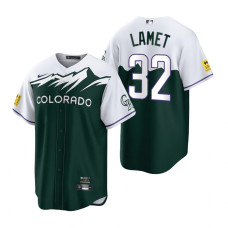 Colorado Rockies Dinelson Lamet Green 2022 City Connect Replica Jersey