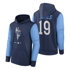 Kansas City Royals JaCoby Jones Navy 2022 City Connect Pullover Hoodie