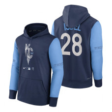 Kansas City Royals Kyle Isbel Navy 2022 City Connect Pullover Hoodie