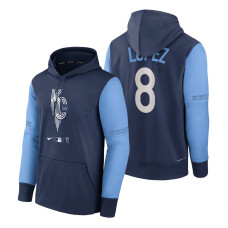 Kansas City Royals Nicky Lopez Navy 2022 City Connect Pullover Hoodie