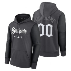Chicago White Sox Custom Charcoal Black 2022 City Connect Collection Performance Pullover Hoodie