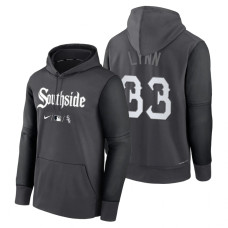 Chicago White Sox Lance Lynn Charcoal Black 2022 City Connect Collection Performance Pullover Hoodie