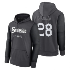 Chicago White Sox Leury Garcia Charcoal Black 2022 City Connect Collection Performance Pullover Hoodie