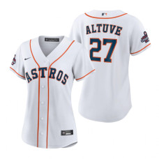Women's Houston Astros Jose Altuve White 2022 World Series Champions Home Replica Jersey