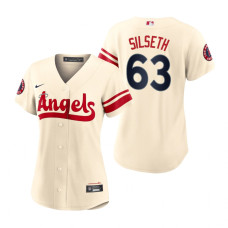 Women's Los Angeles Angels Chase Silseth Cream 2022 City Connect Replica Jersey