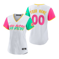 Women's San Diego Padres Custom White 2022 City Connect Replica Jersey