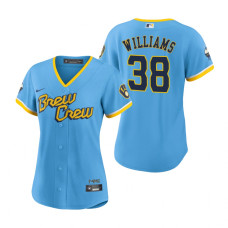 Women's Milwaukee Brewers Devin Williams Powder Blue 2022 City Connect Replica Jersey
