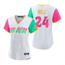 Women's San Diego Padres Josh Bell White 2022 City Connect Replica Jersey
