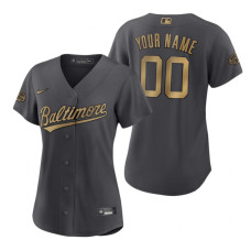 Women's Baltimore Orioles Custom Charcoal 2022 MLB All-Star Game Replica Jersey