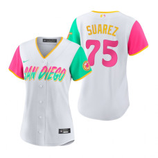 Women's San Diego Padres Robert Suarez White 2022 City Connect Replica Jersey