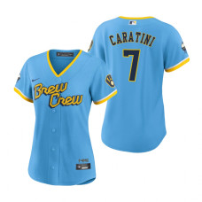 Women's Milwaukee Brewers Victor Caratini Powder Blue 2022 City Connect Replica Jersey