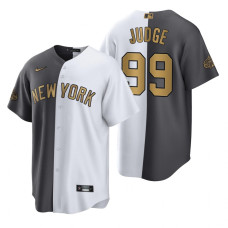 New York Yankees Aaron Judge White Charcoal 2022 MLB All-Star Game Split Jersey