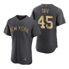 Men's New York Yankees Gerrit Cole Charcoal 2022 MLB All-Star Game Authentic Jersey
