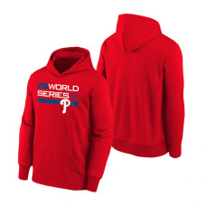 Youth Philadelphia Phillies Red 2022 World Series Dugout Thermal Hoodie