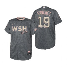 Youth Washington Nationals Anibal Sanchez Gray 2022 City Connect Replica Jersey