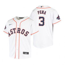Youth Houston Astros Jeremy Pena White 2022 World Series Champions Replica Jersey