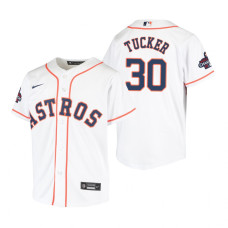 Youth Houston Astros Kyle Tucker White 2022 World Series Champions Replica Jersey