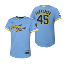 Youth Milwaukee Brewers Brad Boxberger Powder Blue 2022 City Connect Replica Jersey