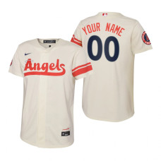 Youth Los Angeles Angels Custom Nike Cream 2022 City Connect Replica Jersey