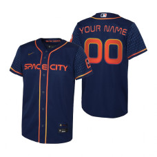 Youth Houston Astros Custom Nike Navy 2022 City Connect Replica Jersey