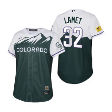 Youth Colorado Rockies Dinelson Lamet Green 2022 City Connect Replica Jersey