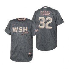 Youth Washington Nationals Erick Fedde Gray 2022 City Connect Replica Jersey