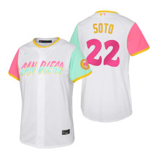Youth San Diego Padres Juan Soto White 2022 City Connect Replica Jersey