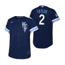 Youth Kansas City Royals Michael Taylor Navy 2022 City Connect Replica Jersey
