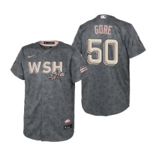 Youth Washington Nationals MacKenzie Gore Gray Replica Jersey 2022 City Connect