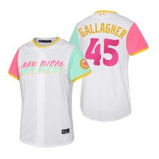 Youth San Diego Padres Cam Gallagher White Replica Jersey 2022 City Connect