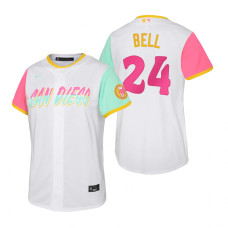 Youth San Diego Padres Josh Bell White Replica Jersey 2022 City Connect
