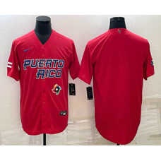 Men's Puerto Rico Baseball Blank 2023 World Baseball Classic Jersey -  Red