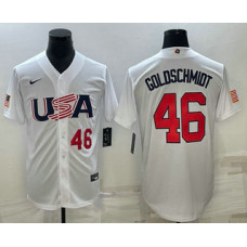 Men's USA Baseball #46 Paul Goldschmidt 2023 World Baseball Classic Jersey -  White