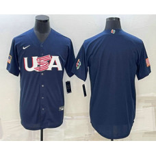 Men's USA Baseball Blank 2023 World Baseball Classic Jersey -  Navy