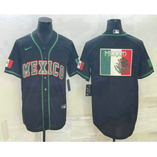 Men's Mexico Baseball 2023 Black World Big Logo Classic Jersey
