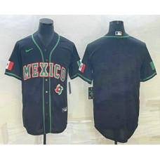 Men's Mexico Baseball Blank 2023 World Baseball Classic Jersey -  Black