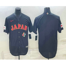 Men's Japan Baseball Blank 2023 WBC Jersey -  Black