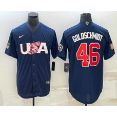 Men's USA Baseball #46 Paul Goldschmidt 2023 World Baseball Classic Jersey -  Navy