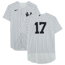 Aaron Boone New York Yankees Fanatics Authentic Game-Used #17 White Pinstripe Jersey vs. San Francisco Giants on March 30, 2023