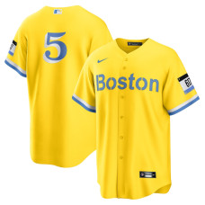 Boston Red Sox Enrique Hernandez Nike Gold/Light Blue City Connect Replica Player Jersey - Mans