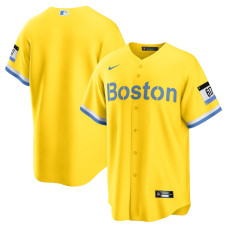 Boston Red Sox Nike Gold/Light Blue City Connect Replica Jersey - Mans