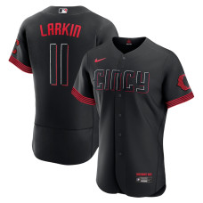 Cincinnati Reds Barry Larkin Nike Black 2023 City Connect Authentic Player Jersey - Mans