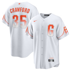 San Francisco Giants Brandon Crawford Nike White City Connect Replica Player Jersey - Mans