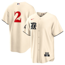 Texas Rangers Marcus Semien Nike Cream 2023 City Connect Replica Player Jersey - Mans