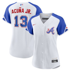 Atlanta Braves Ronald Acuna Jr. Nike White 2023 City Connect Replica Player Jersey - Womans