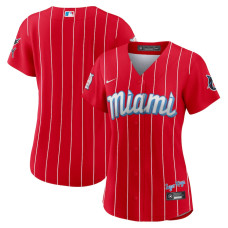 Miami Marlins Nike Red City Connect Replica Jersey - Womans